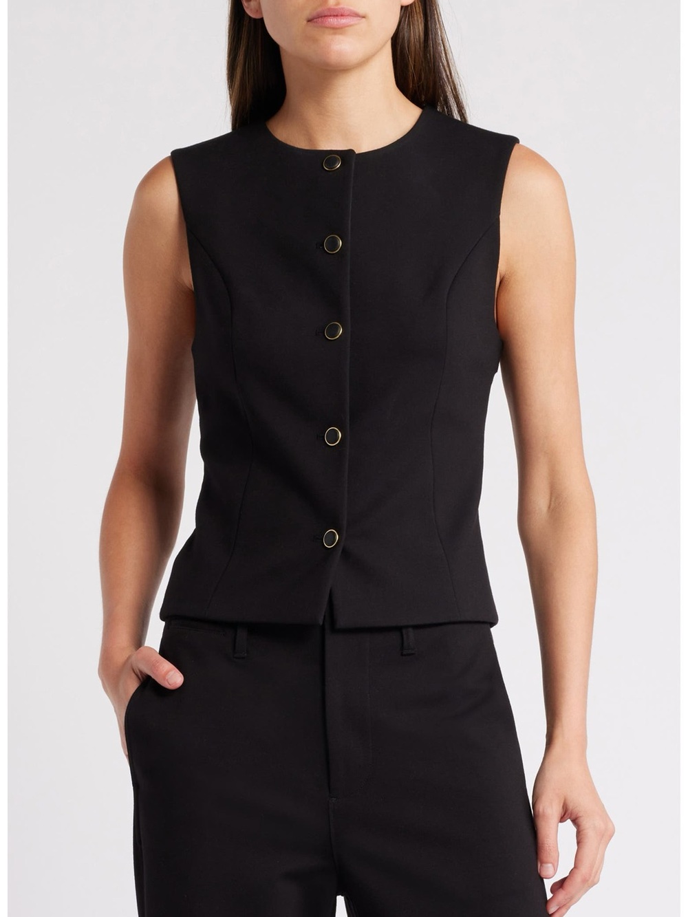 New with tags rag & bone Irina button-up black Vest